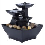 ⁦Fontaine à eau cascade avec éclairage LED pour décoration intérieure et ambiance V4⁩ - الصورة ⁦9⁩