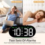 ⁦Réveil numérique LED avec éclairage d’ambiance GH9003 – منبه رقمي ذكي⁩ - الصورة ⁦5⁩