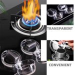 ⁦Pack de 4Pcs protections transparentes universelles pour boutons de cuisinière à gaz – طقم أغطية أزرار موقد الطبخ⁩ - الصورة ⁦3⁩