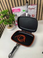 ⁦Poêle Dessini made in italy grill double face 36cm – مقلاة مزدوجة جودة أصلية⁩ - الصورة ⁦5⁩