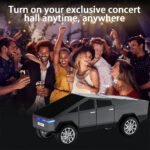 ⁦Haut parleur portable Bluetooth en forme de voiture pick-up avec écran et lumière LED festive⁩ - الصورة ⁦6⁩