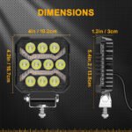 ⁦Phare LED Anti-brouillard 2PCS avec 5 Modes d’éclairage 12V-24V IP68 étanche – مصباح عالي السطوع للسيارات والدراجات النارية⁩ - الصورة ⁦4⁩