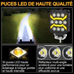 ⁦Phare LED Anti-brouillard 2PCS avec 5 Modes d’éclairage 12V-24V IP68 étanche – مصباح عالي السطوع للسيارات والدراجات النارية⁩ - الصورة ⁦5⁩