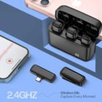 ⁦Double Microphone sans Fil pour Iphone et Android avec Étui de Charge – ميكروفون إحترافي مزدوج⁩ - الصورة ⁦3⁩