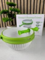 ⁦Panier D’égouttage Rotatif pour Fruits et Légumes Facile et Rapide – سلة غسل الخضار⁩ - الصورة ⁦2⁩