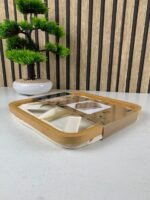 ⁦Panier de rangement pour salle de bain en feutre tissé 4 compartiments – سلة تنظيم الأغراض في الحمام⁩ - الصورة ⁦5⁩