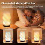 ⁦Lampe de chevet et vase lumineux avec 3 couleurs et 9 niveaux de luminosité réglables – مصباح ديكور داخلي⁩ - الصورة ⁦5⁩