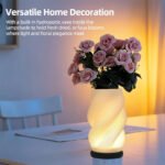 ⁦Lampe de chevet et vase lumineux avec 3 couleurs et 9 niveaux de luminosité réglables – مصباح ديكور داخلي⁩ - الصورة ⁦3⁩