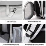 ⁦Sac à dos de transport pour chat avec design ventilé – محفظة ظهر للحيوانات الأليفة⁩ - الصورة ⁦9⁩