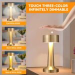 ⁦lampe de table LED avec capteur tactile et 3 modes d’éclairage à intensité variable – مصباح ديكور⁩ - الصورة ⁦5⁩