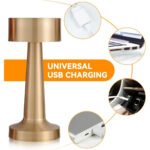 ⁦lampe de table LED avec capteur tactile et 3 modes d’éclairage à intensité variable – مصباح ديكور⁩ - الصورة ⁦6⁩