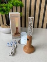 ⁦Applique murale rechargeable en bois avec détecteur de mouvement effet glow – مصباح جداري محمول⁩ - الصورة ⁦4⁩