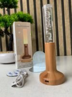 ⁦Applique murale rechargeable en bois avec détecteur de mouvement effet glow – مصباح جداري محمول⁩ - الصورة ⁦7⁩
