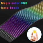 ⁦Bande LED Matrix Panel pour voiture écran souple programmable (92 x 374 mm)⁩ - الصورة ⁦2⁩