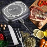 ⁦Poêle Dessini made in italy grill double face 36cm – مقلاة مزدوجة جودة أصلية⁩ - الصورة ⁦6⁩