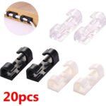 ⁦Pack 20pcs Pinces de câble auto-adhésives solides et transparents – طقم تنظيم الكابلات⁩ - الصورة ⁦6⁩