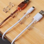 ⁦Pack 20pcs Pinces de câble auto-adhésives solides et transparents – طقم تنظيم الكابلات⁩ - الصورة ⁦2⁩