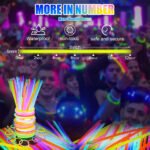 ⁦Glow Sticks Bulk Party Favors 50pcs 8inch Party Time - أساور مضيئة للحفلات⁩ - الصورة ⁦7⁩