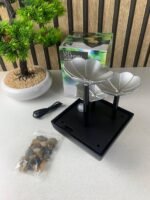 ⁦Fontaine décorative en forme de pétales avec lumières LED et pierres – نافورة مياه بعدة طبقات⁩ - الصورة ⁦4⁩