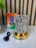 ⁦Vase Lumineux LED Tactile en Cristal Couleurs RGB Rechargeable - فازة كريستال مضيئة⁩ - الصورة ⁦10⁩