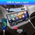 ⁦Autoradio 2-DIN avec écran tactile, USB-C, Bluetooth, Wi-Fi, CarPlay et Android Auto – جهاز راديو سيارة⁩ - الصورة ⁦8⁩