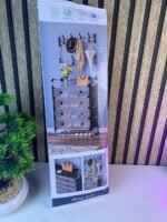 ⁦Porte-chaussures à 3 niveaux avec 8 crochets doubles pour l'entrée - علاقة ملابس ومنظم أحذية⁩ - الصورة ⁦8⁩