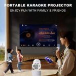 ⁦Mini Projector Karaoke Portable Support 4K 1080P YS-300 KTV – جهاز مديا ذكي للعرض على الحائط مع كاريوكي⁩ - الصورة ⁦3⁩