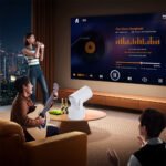 ⁦Mini Projector Karaoke Portable Support 4K 1080P YS-300 KTV – جهاز مديا ذكي للعرض على الحائط مع كاريوكي⁩ - الصورة ⁦4⁩