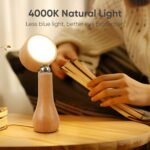 ⁦Lampe LED Motif en bois portable sans fil rechargeable à interrupteur tactile 4000K - مصباح مكتب يعمل باللمس⁩ - الصورة ⁦9⁩