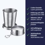 ⁦Mug de camping pratique idéal pour les boissons avec crochet de suspension - كوب مشروبات قابل للطي⁩ - الصورة ⁦10⁩
