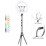 ⁦MJ45 RGB LED Ring Light Photography Light Video Light 18inch - طقم حلقة الإضاءة RGB الاحترافي⁩ - الصورة ⁦3⁩