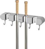 ⁦Support mural pour balai avec Crochets pour serpillière - حامل مكنسات التنظيف⁩ - الصورة ⁦6⁩