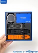 ⁦HainoTeko-6 avec écran AMOLED 3 paires de bracelets et lampe torche intégrée - ساعة ذكية أصلية⁩ - الصورة ⁦3⁩