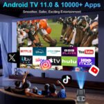 ⁦Projecteur portable Full HD HY320 Android 11 WiFi6 et Bluetooth 5.0 - جهاز عرض ذكي⁩ - الصورة ⁦6⁩