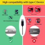 ⁦Microphone cravate professionnel USB-C de 2 m à condensateur sphérique - ميكروفون جودة صوت احترافية كابل بطول 2 متر⁩ - الصورة ⁦5⁩