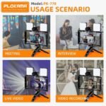 ⁦Kit de création de contenu 5 en 1 double éclairage avec microphone haute définition - طقم صناعة المحتوى 5 في 1⁩ - الصورة ⁦5⁩