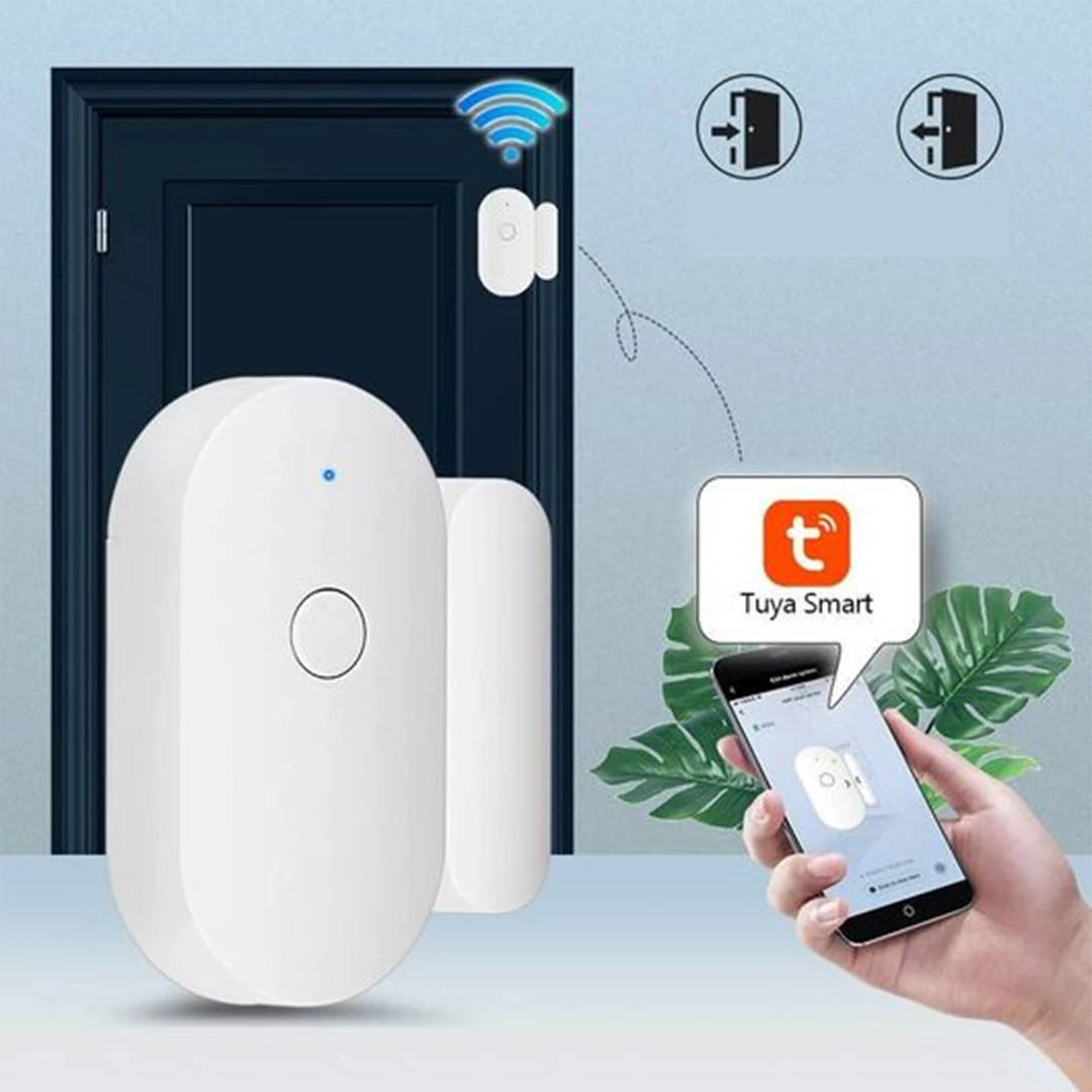 tuya-sensor-cnc Détecteur de porte et fenêtre WiFi avec alarme capteur magnétique - مستشعر الأبواب والنوافذ الذكي - الصورة 1