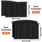 ⁦Rideaux Fenêtre de Voiture Accordéon Magnétiques 4Pcs - ستائر السيارات مغناطيسية⁩ - الصورة ⁦2⁩