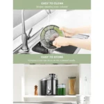 ⁦Multismart Extracteur de jus électrique 250 W à 2 vitesses pour fruits et légumes - عصارة فواكه⁩ - الصورة ⁦4⁩