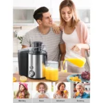 ⁦Multismart Extracteur de jus électrique 250 W à 2 vitesses pour fruits et légumes - عصارة فواكه⁩ - الصورة ⁦3⁩