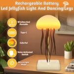 ⁦Lampe de chevet méduse à dégradé RGB avec tentacules animés - مصباح قنديل البحر⁩ - الصورة ⁦3⁩