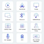 ⁦Autoradio 1 DIN MP5 Player Carplay et Android Auto Full HD - مشغل راديو للسيارة⁩ - الصورة ⁦8⁩