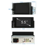 ⁦Autoradio 1 DIN MP5 Player Carplay et Android Auto Full HD - مشغل راديو للسيارة⁩ - الصورة ⁦6⁩