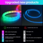 ⁦Bande LED RGB tube 360° numérique 5m 16mm USB 5V App Control - شريط إضاءة ملونة⁩ - الصورة ⁦5⁩
