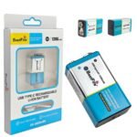 ⁦Pile rechargeable USB type C 9V 1200mWh en lithium BestFire - بطارية ليثيوم قابلة لإعادة الشحن⁩ - الصورة ⁦7⁩