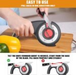 ⁦Aiguiseur de couteaux de cuisine 6 en 1 avec bouton rotatif multifonction - مسن سكاكين⁩ - الصورة ⁦5⁩
