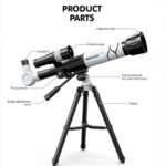 ⁦Télescope sur trépied pour enfants grossissements 20x 30x 40x - تلسكوب احترافي ثلاثي القوائم للأطفال⁩ - الصورة ⁦4⁩