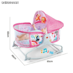 ⁦Bassinet Berceau, Lit à bascule avec tapis 2en1, sons et vibrations pour Bébé - سرير أطفال هزاز مع حصيرة⁩ - الصورة ⁦8⁩