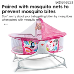 ⁦Bassinet Berceau, Lit à bascule avec tapis 2en1, sons et vibrations pour Bébé - سرير أطفال هزاز مع حصيرة⁩ - الصورة ⁦7⁩