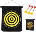 Jeu de fléchettes magnétique avec cible enroulable et suspendue avec 6 fléchettes incluses - لعبة رمي السهام